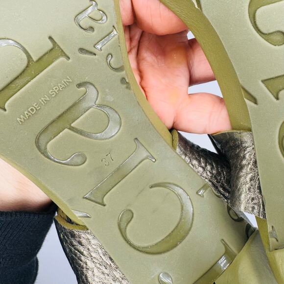 Pedro Garcia olive green kitten heel sandals with braided straps size 37 - Picture 9 of 10